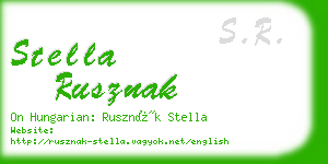 stella rusznak business card